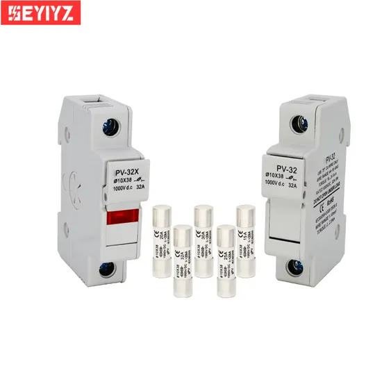 Solar DC Fuses 1000V PV Photovoltaic 10A 15A 20A 25A 32A DC Fuse Holder Base for Solar System Short Circuit Protection Gpv 