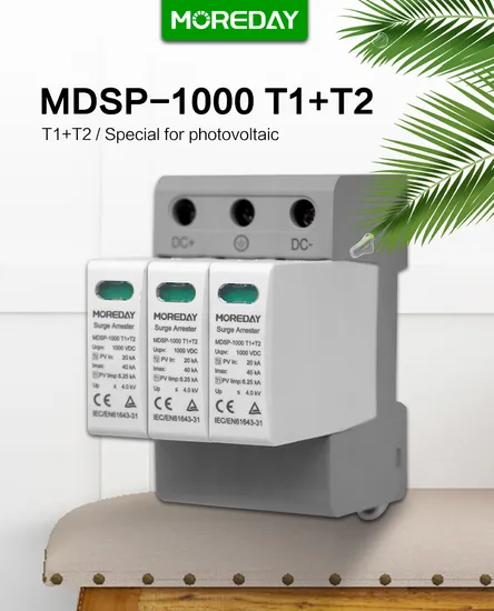 DC SPD 2p 100V 150V DC SPD T1+T2 Lighting Protector Surge Protection Device Surge Arrester 