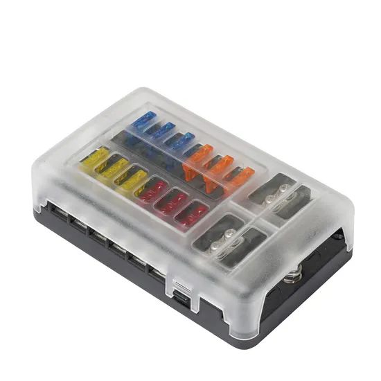 12 Way Universal ATO Atc Fuse Blocks Negative Busbar Standard Blade Auto Lighting Fuse Box with Yellow Insurance Lock 
