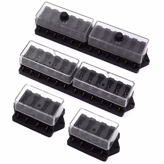 10 12 Ways Att ATA Blade Fuse Block Holder ATO Atc Fuse Box 12V Waterproof with LED Light